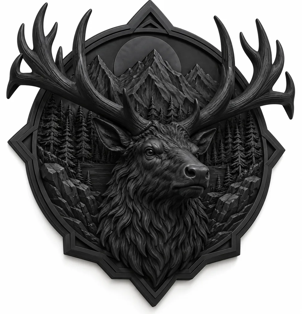 Obsidian Gateway Arch Elk Wall Plaque