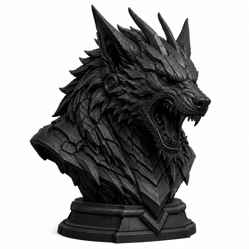 Wolf Bust 1